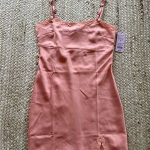 Elegant Pink Lace Trim Slip Dress Wild Fable NWT XS